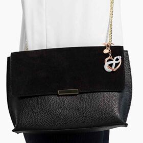 Infinite-Taschenanhänger «Infinity» und Herz, weiss, gemischte Metalloberfläche
