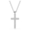Insigne-Anhänger Pavé, Kreuz, weiss, rhodiniert Insigne-Anhänger Pavé, Kreuz, weiss, rhodiniert