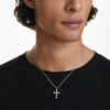 Insigne-Anhänger, Rundschliff, Kreuz, weiss, rhodiniert Insigne-Anhänger, Rundschliff, Kreuz, weiss, rhodiniert