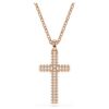 Insigne Kreuz-Anhänger, weiss, roségoldfarben vergoldet Insigne Kreuz-Anhänger, weiss, roségoldfarben vergoldet