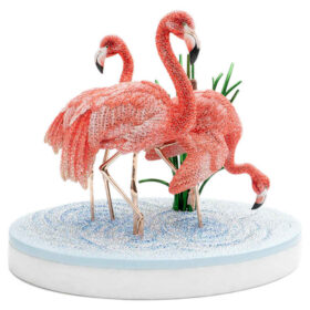 Kristall-Flamingos