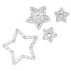 Körperschmuck-Set (4), Stern, weiss Körperschmuck-Set (4), Stern, weiss
