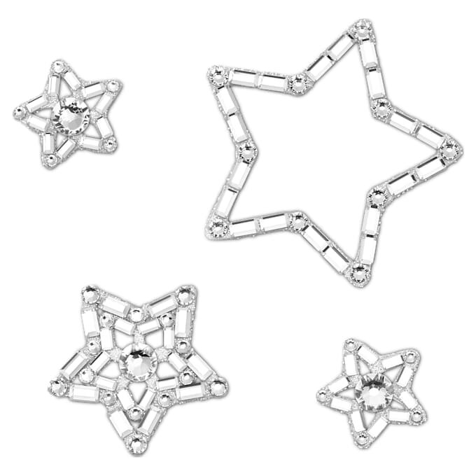 Körperschmuck-Set (4), Stern, weiss Körperschmuck-Set (4), Stern, weiss