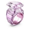 Lucent Cocktailring mit Achtkant-Schliff, rosa Lucent Cocktailring mit Achtkant-Schliff, rosa
