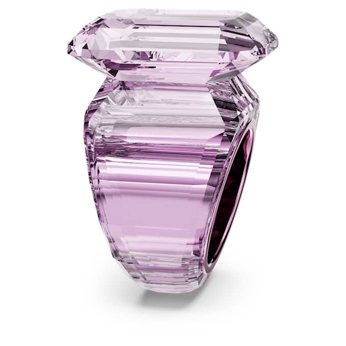 Lucent Cocktailring mit Achtkant-Schliff, rosa Lucent Cocktailring mit Achtkant-Schliff, rosa