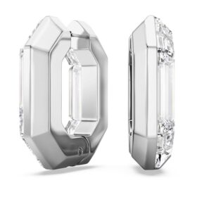 Lucent Ohrringe in Achteckform, klein, weiss
