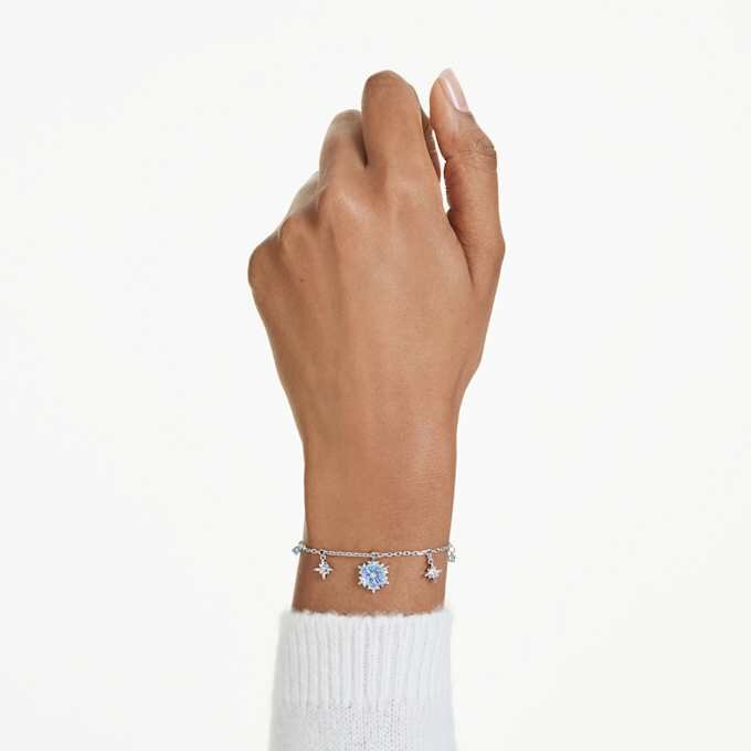 Magic-Armband «Snowflake», blau, rhodiniert Magic-Armband «Snowflake», blau, rhodiniert