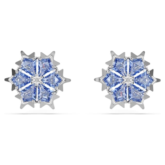 Magic-Ohrringe «Snowflake», blau, rhodiniert Magic-Ohrringe «Snowflake», blau, rhodiniert