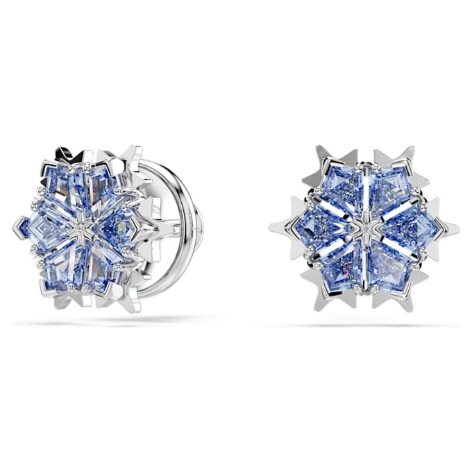 Magic-Ohrringe «Snowflake», blau, rhodiniert Magic-Ohrringe «Snowflake», blau, rhodiniert