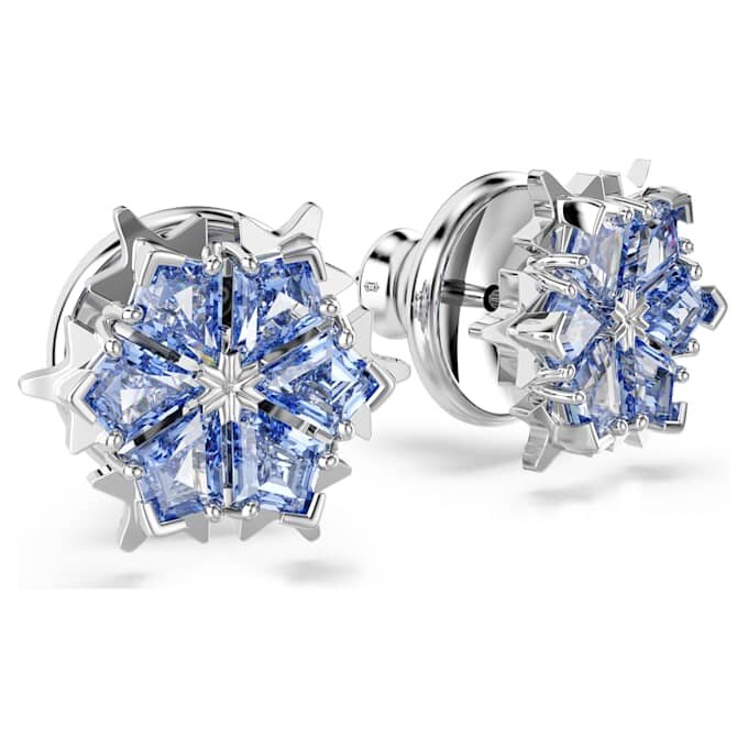 Magic-Ohrringe «Snowflake», blau, rhodiniert Magic-Ohrringe «Snowflake», blau, rhodiniert