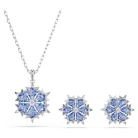 Magic Set Schneeflocke, Blau, rhodiniert