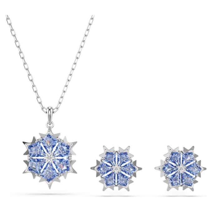 Magic Set Schneeflocke, Blau, rhodiniert Magic Set Schneeflocke, Blau, rhodiniert