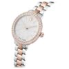 Matrix 3-Link-Uhr Swiss Made, Metallarmband, silberfarben, roségoldfarbenes Finish Matrix 3-Link-Uhr Swiss Made, Metallarmband, silberfarben, roségoldfarbenes Finish