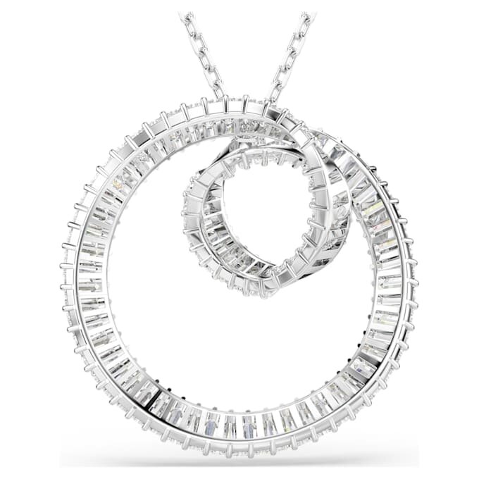 Matrix-Anhänger im Baguette-Schliff, weiss, rhodiniert Matrix-Anhänger im Baguette-Schliff, weiss, rhodiniert
