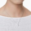 Matrix-Anhänger Kristallperle, Rundschliff, weiss, rhodiniert Matrix-Anhänger Kristallperle, Rundschliff, weiss, rhodiniert