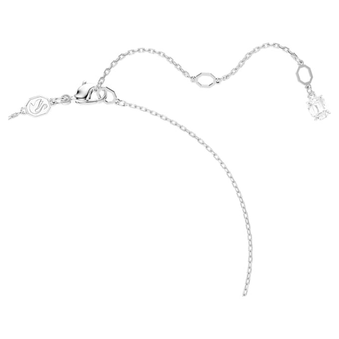 Matrix-Anhänger Kristallperle, Rundschliff, weiss, rhodiniert Matrix-Anhänger Kristallperle, Rundschliff, weiss, rhodiniert