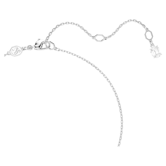 Matrix-Anhänger Kristallperle, Rundschliff, weiss, rhodiniert Matrix-Anhänger Kristallperle, Rundschliff, weiss, rhodiniert