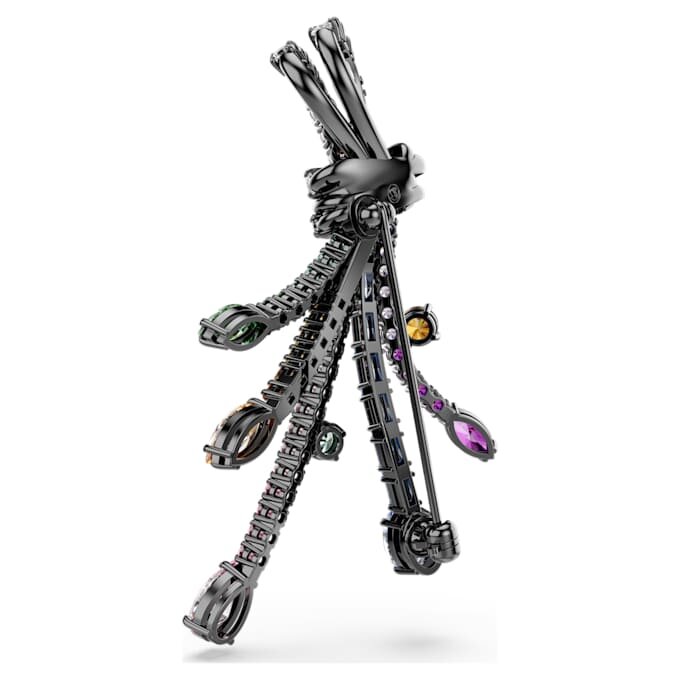 Matrix-Anhänger und Brosche mit gemischten Schliffen, Bouquet, mehrfarbig, rutheniumbeschichtet Matrix-Anhänger und Brosche mit gemischten Schliffen, Bouquet, mehrfarbig, rutheniumbeschichtet