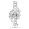 Matrix Anstecknadel Baguette-Schliff, Knoten, weiss, rhodiniert Matrix Anstecknadel Baguette-Schliff, Knoten, weiss, rhodiniert