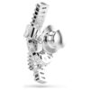Matrix Anstecknadel Baguette-Schliff, Knoten, weiss, rhodiniert Matrix Anstecknadel Baguette-Schliff, Knoten, weiss, rhodiniert