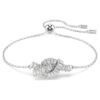 Matrix-Armband im Baguette-Schliff, Knoten, weiss, rhodiniert Matrix-Armband im Baguette-Schliff, Knoten, weiss, rhodiniert
