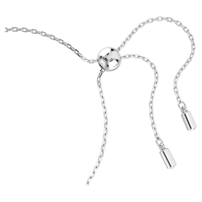 Matrix-Armband im Baguette-Schliff, Knoten, weiss, rhodiniert Matrix-Armband im Baguette-Schliff, Knoten, weiss, rhodiniert