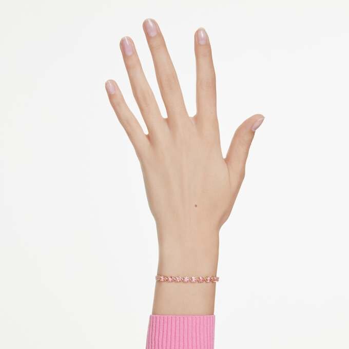 Matrix-Armband im Birnenschliff, rosa, vergoldet Matrix-Armband im Birnenschliff, rosa, vergoldet
