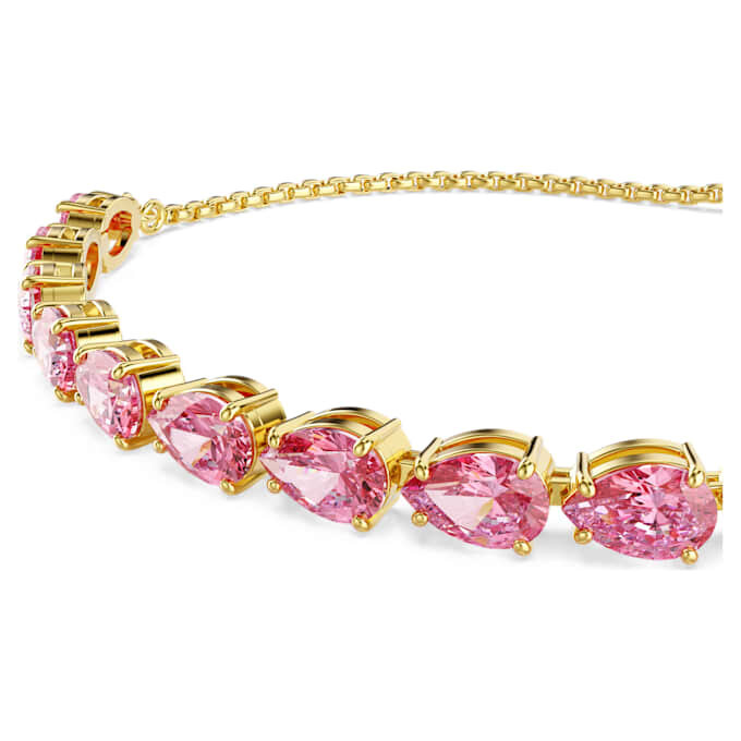 Matrix-Armband im Birnenschliff, rosa, vergoldet Matrix-Armband im Birnenschliff, rosa, vergoldet