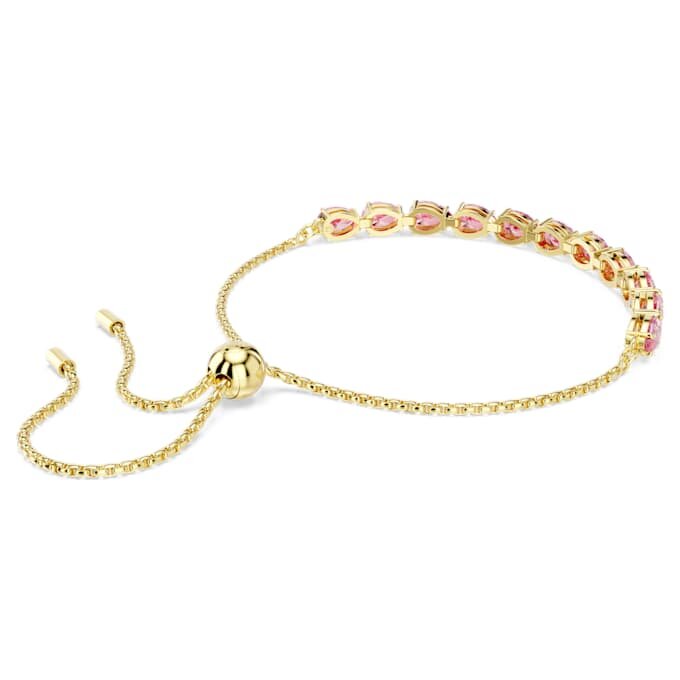 Matrix-Armband im Birnenschliff, rosa, vergoldet Matrix-Armband im Birnenschliff, rosa, vergoldet