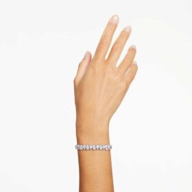 Matrix-Armband im Birnenschliff, weiss, rhodiniert Matrix-Armband im Birnenschliff, weiss, rhodiniert