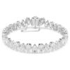 Matrix-Armband im Birnenschliff, weiss, rhodiniert Matrix-Armband im Birnenschliff, weiss, rhodiniert