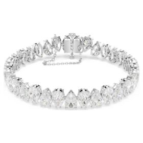 Matrix-Armband im Birnenschliff, weiss, rhodiniert Matrix-Armband im Birnenschliff, weiss, rhodiniert