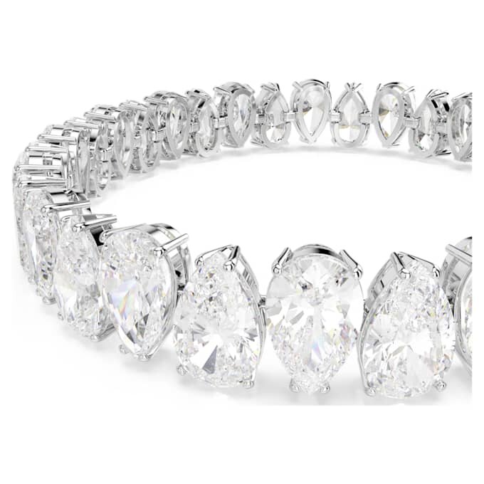 Matrix-Armband im Birnenschliff, weiss, rhodiniert Matrix-Armband im Birnenschliff, weiss, rhodiniert