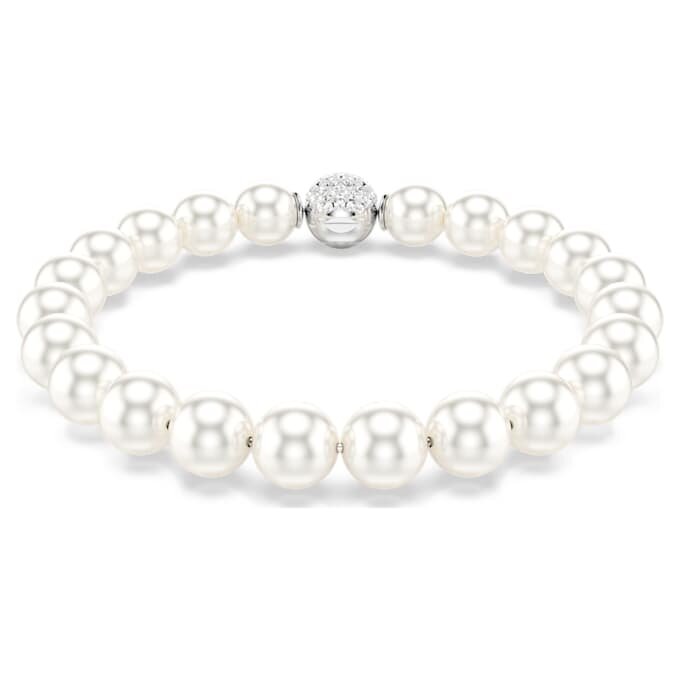 Matrix-Armband Kristallperle, weiss, rhodiniert Matrix-Armband Kristallperle, weiss, rhodiniert