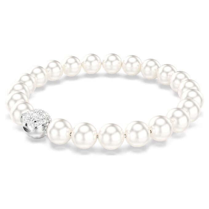 Matrix-Armband Kristallperle, weiss, rhodiniert Matrix-Armband Kristallperle, weiss, rhodiniert