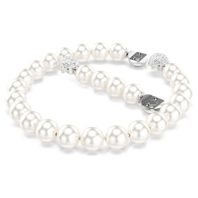 Matrix-Armband Kristallperle, weiss, rhodiniert Matrix-Armband Kristallperle, weiss, rhodiniert