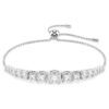 Matrix-Armband mit Farbverlauf aus Rundschliff-Steinen, weiss, rhodiniert Matrix-Armband mit Farbverlauf aus Rundschliff-Steinen, weiss, rhodiniert