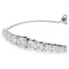 Matrix-Armband mit Farbverlauf aus Rundschliff-Steinen, weiss, rhodiniert Matrix-Armband mit Farbverlauf aus Rundschliff-Steinen, weiss, rhodiniert