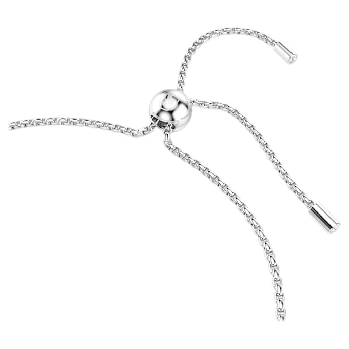 Matrix-Armband mit Farbverlauf aus Rundschliff-Steinen, weiss, rhodiniert Matrix-Armband mit Farbverlauf aus Rundschliff-Steinen, weiss, rhodiniert