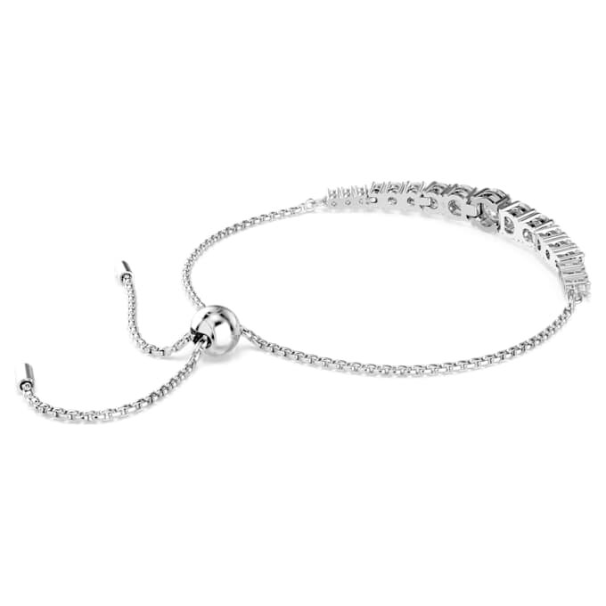 Matrix-Armband mit Farbverlauf aus Rundschliff-Steinen, weiss, rhodiniert Matrix-Armband mit Farbverlauf aus Rundschliff-Steinen, weiss, rhodiniert