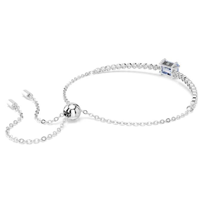 Matrix-Armband mit gemischten Schliffen, blau, rhodiniert Matrix-Armband mit gemischten Schliffen, blau, rhodiniert