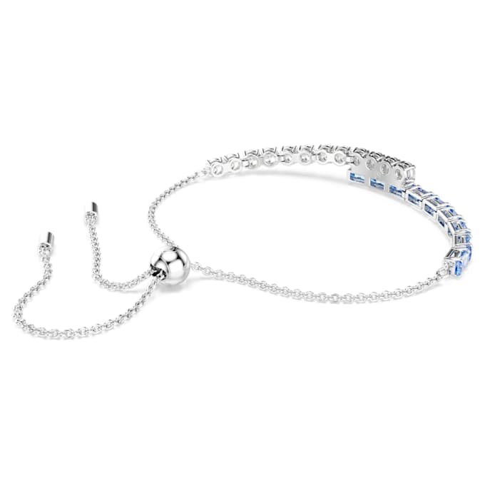 Matrix-Armband mit gemischten Schliffen, blau, rhodiniert Matrix-Armband mit gemischten Schliffen, blau, rhodiniert