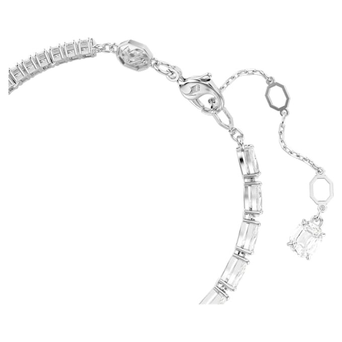 Matrix-Armband mit gemischten Schliffen, weiss, rhodiniert Matrix-Armband mit gemischten Schliffen, weiss, rhodiniert