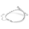 Matrix-Armband mit gemischten Schliffen, weiss, rhodiniert Matrix-Armband mit gemischten Schliffen, weiss, rhodiniert