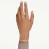 Matrix-Armband mit gemischten Schliffen, weiss, roségoldfarben plattiert Matrix-Armband mit gemischten Schliffen, weiss, roségoldfarben plattiert