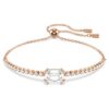 Matrix-Armband mit gemischten Schliffen, weiss, roségoldfarben plattiert Matrix-Armband mit gemischten Schliffen, weiss, roségoldfarben plattiert