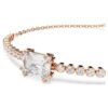 Matrix-Armband mit gemischten Schliffen, weiss, roségoldfarben plattiert Matrix-Armband mit gemischten Schliffen, weiss, roségoldfarben plattiert
