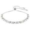 Matrix-Armband mit Kristallperle, Rundschliff, weiss, rhodiniert Matrix-Armband mit Kristallperle, Rundschliff, weiss, rhodiniert