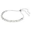 Matrix-Armband mit Kristallperle, Rundschliff, weiss, rhodiniert Matrix-Armband mit Kristallperle, Rundschliff, weiss, rhodiniert