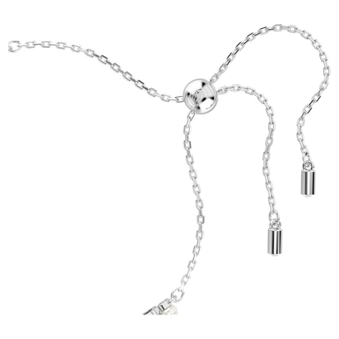 Matrix-Armband mit Kristallperle, Rundschliff, weiss, rhodiniert Matrix-Armband mit Kristallperle, Rundschliff, weiss, rhodiniert